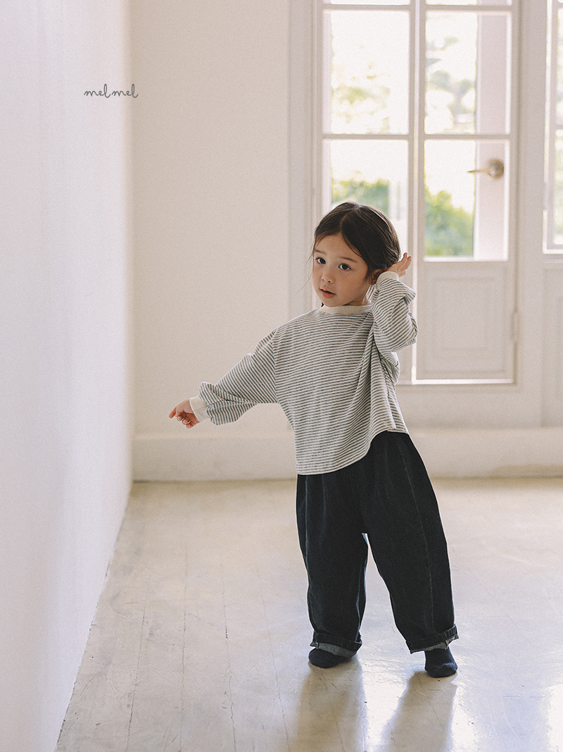 Melmel - Korean Children Fashion - #stylishchildhood - Loose Fit Denim Pants - 12