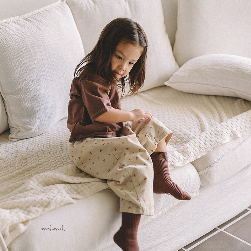 Melmel - Korean Children Fashion - #toddlerclothing - Corduroy Print Pants