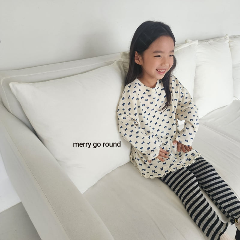 Merry Go Round - Korean Children Fashion - #kidzfashiontrend - Striped Leggings - 4