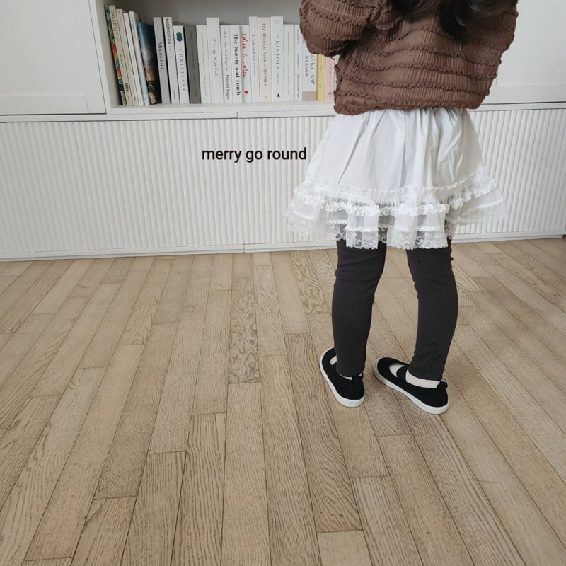 Merry Go Round - Korean Children Fashion - #Kfashion4kids - Lace Skirt Leggings - 12