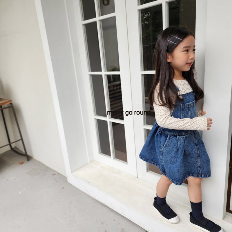 Merry Go Round - Korean Children Fashion - #Kfashion4kids - Denim Overall One-piece - 6