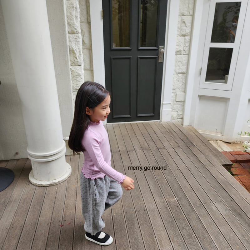 Merry Go Round - Korean Children Fashion - #childofig - Floral Jogger Pants - 5