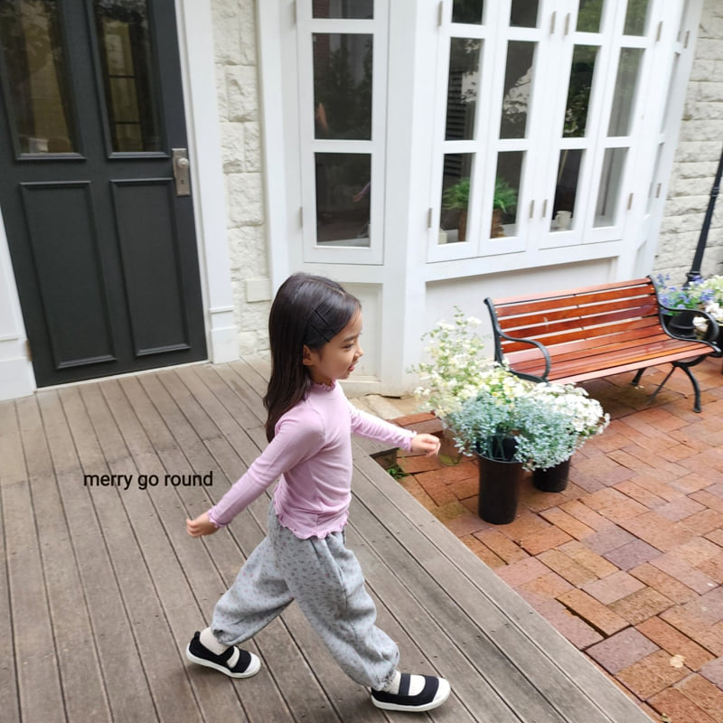 Merry Go Round - Korean Children Fashion - #childofig - Floral Jogger Pants - 6