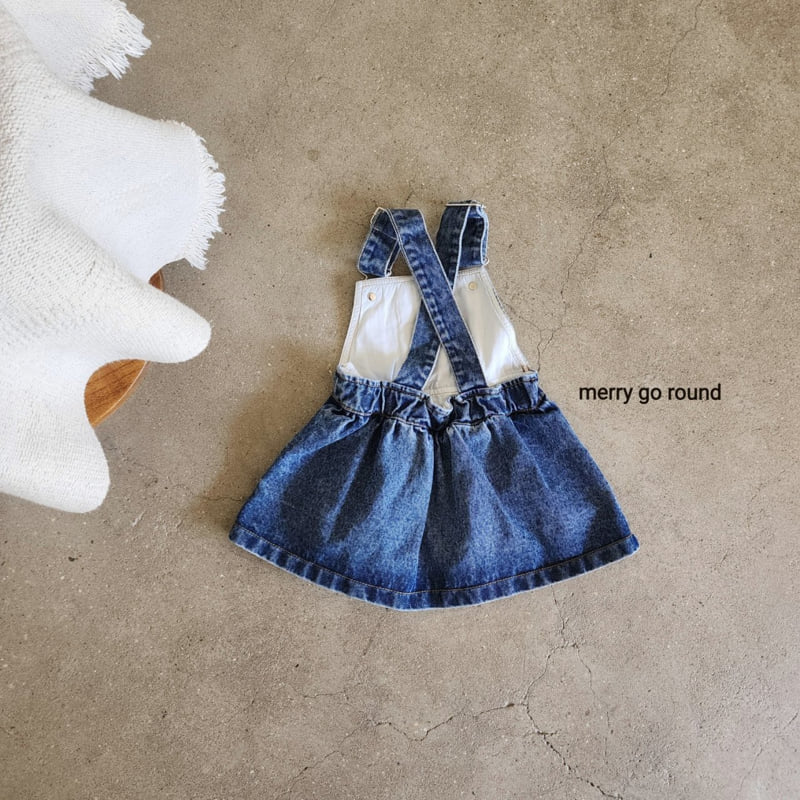 Merry Go Round - Korean Children Fashion - #childofig - Denim Overall One-piece - 12