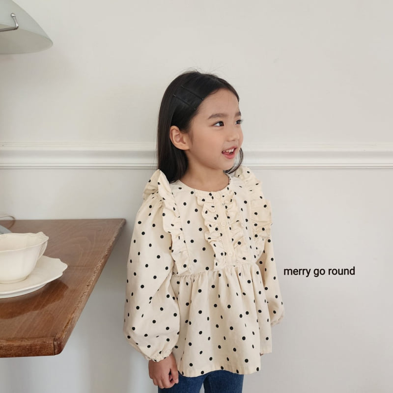 Merry Go Round - Korean Children Fashion - #childrensboutique - Frill Blouse - 3