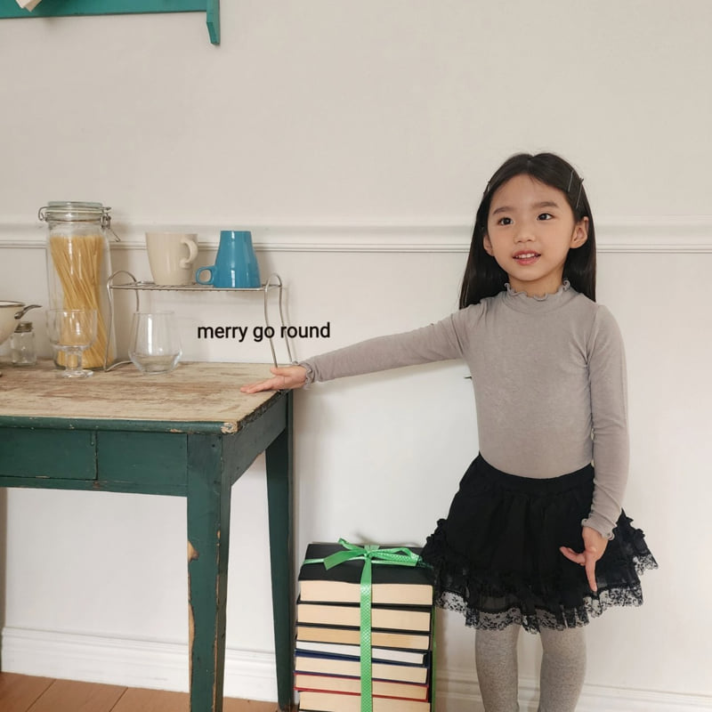 Merry Go Round - Korean Children Fashion - #childrensboutique - Lace Skirt Leggings - 5