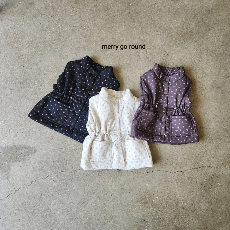 Merry Go Round - Korean Children Fashion - #designkidswear - Tiny Flower String Vest - 12