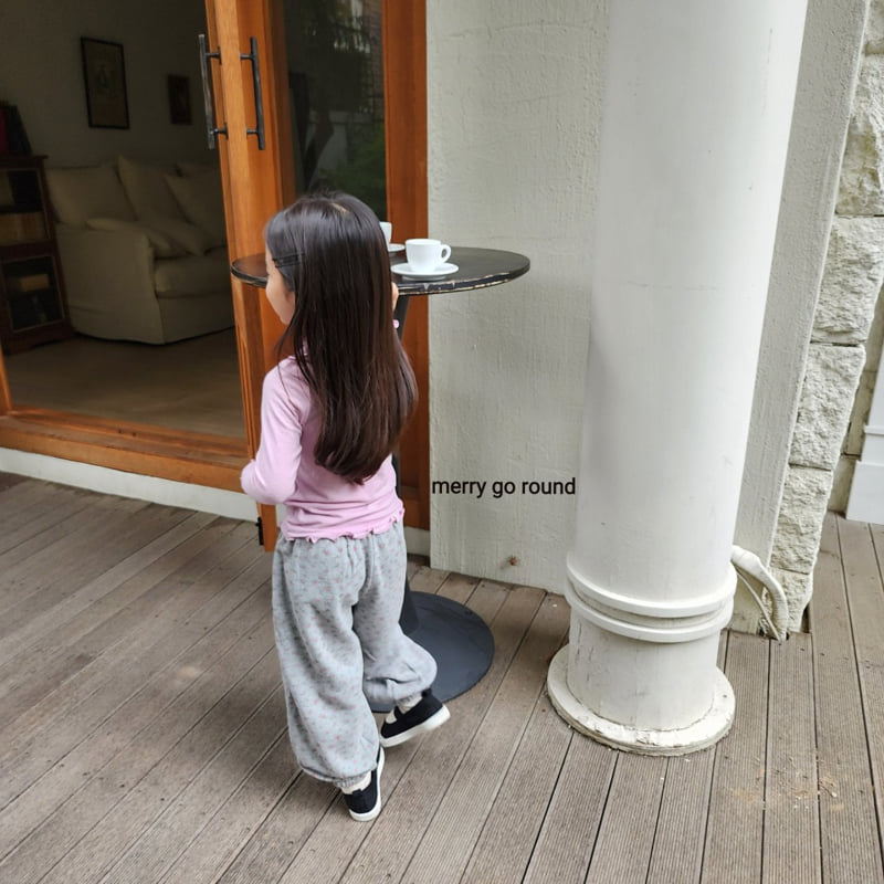 Merry Go Round - Korean Children Fashion - #designkidswear - Floral Jogger Pants - 8
