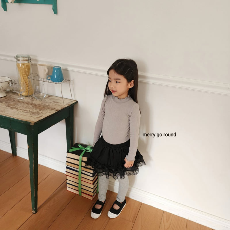 Merry Go Round - Korean Children Fashion - #designkidswear - Lace Skirt Leggings - 6
