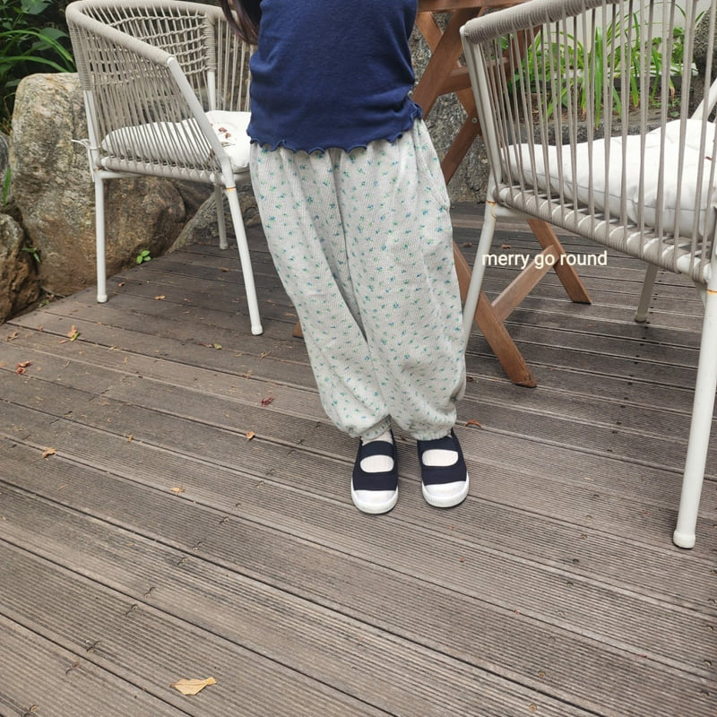 Merry Go Round - Korean Children Fashion - #discoveringself - Floral Jogger Pants - 9