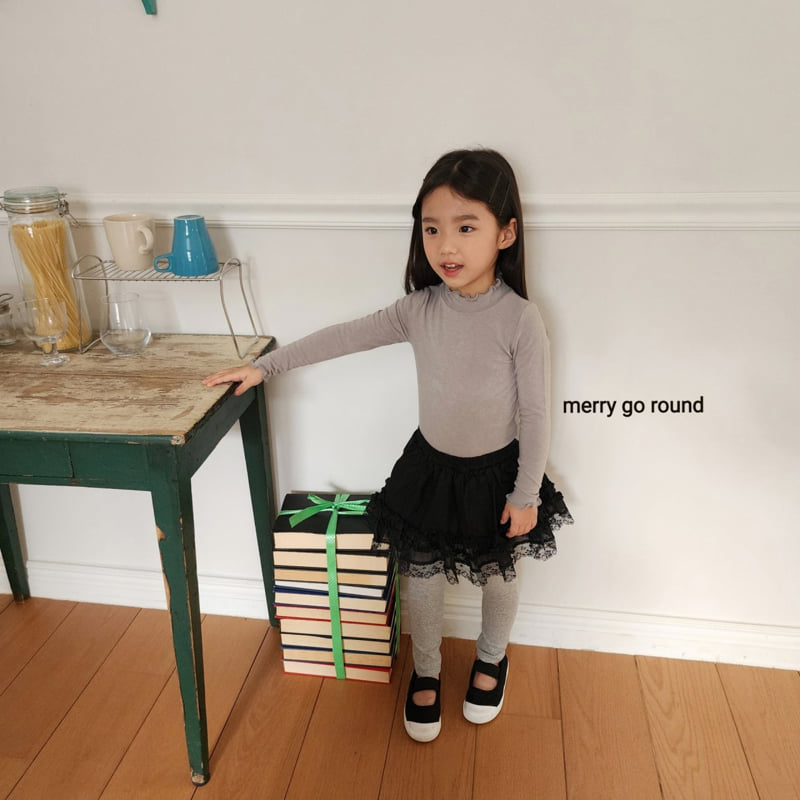 Merry Go Round - Korean Children Fashion - #discoveringself - Lace Skirt Leggings - 7