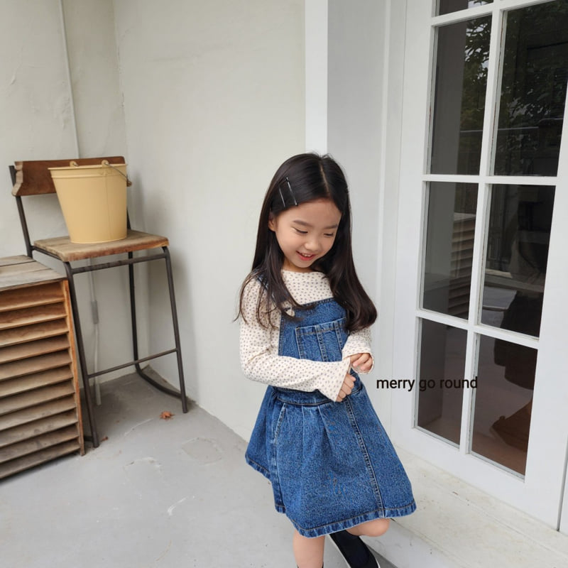 Merry Go Round - Korean Children Fashion - #discoveringself - Denim Overall One-piece