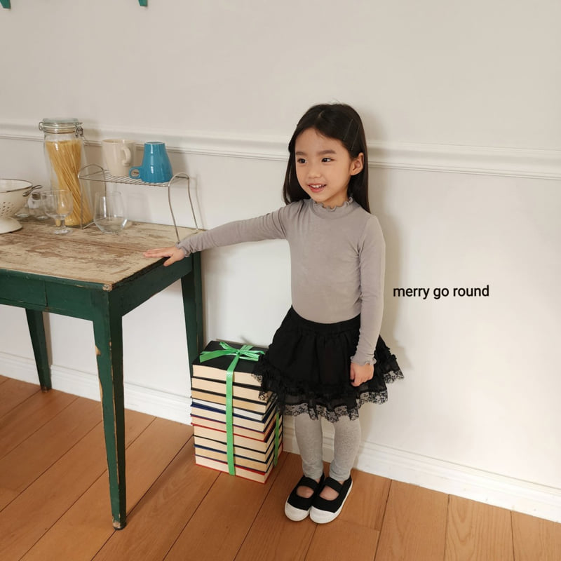Merry Go Round - Korean Children Fashion - #fashionkids - Lace Skirt Leggings - 8