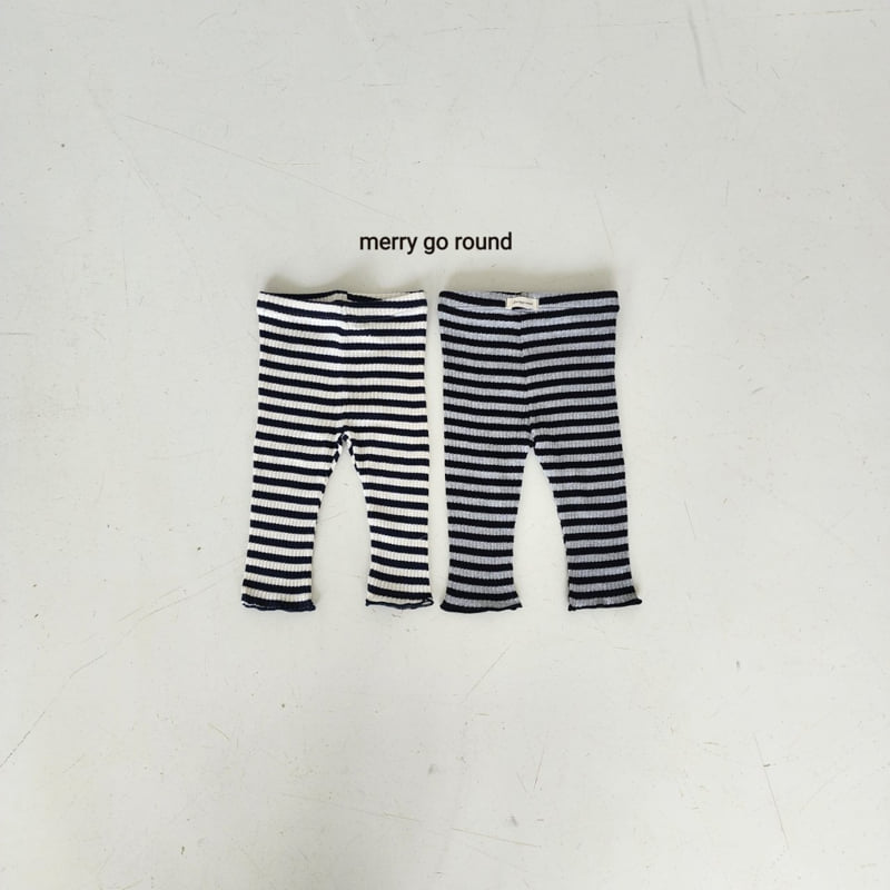 Merry Go Round - Korean Children Fashion - #kidsshorts - Striped Leggings