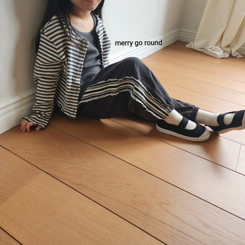 Merry Go Round - Korean Children Fashion - #fashionkids - Lace Jogger Pants - 4