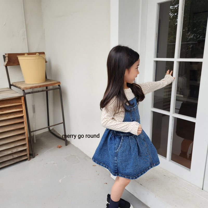 Merry Go Round - Korean Children Fashion - #kidsshorts - Denim Overall One-piece - 4