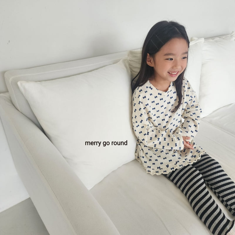 Merry Go Round - Korean Children Fashion - #kidzfashiontrend - Striped Leggings - 3
