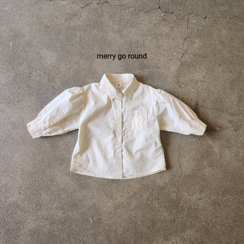 Merry Go Round - Korean Children Fashion - #kidzfashiontrend - Collared Long Shirt