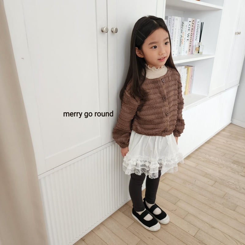 Merry Go Round - Korean Children Fashion - #kidzfashiontrend - Lace Skirt Leggings - 11