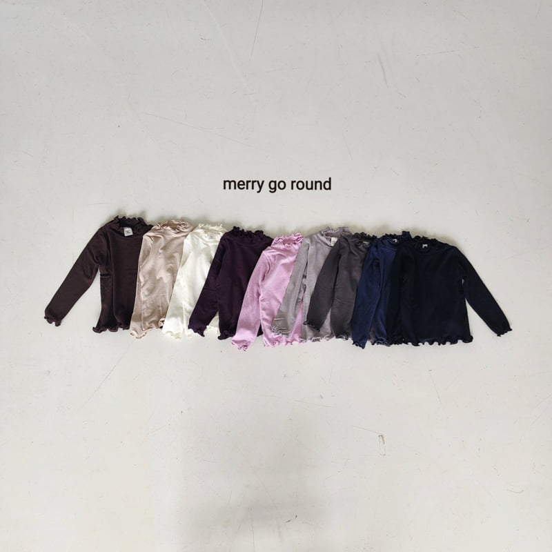 Merry Go Round - Korean Children Fashion - #Kfashion4kids - Jelly Mock Neck Tee - 4