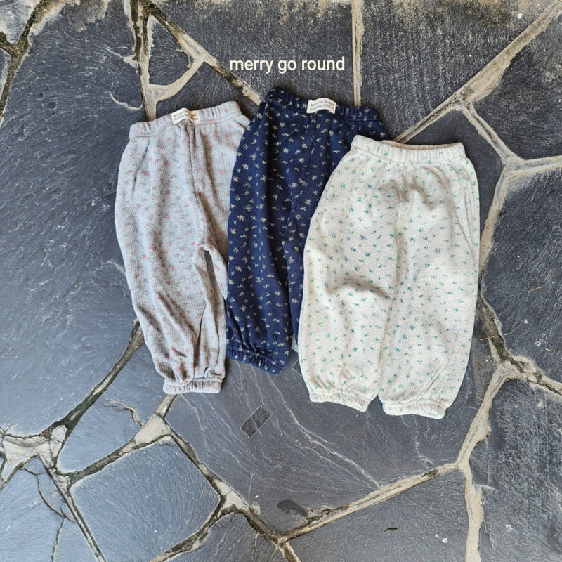 Merry Go Round - Korean Children Fashion - #littlefashionista - Floral Jogger Pants