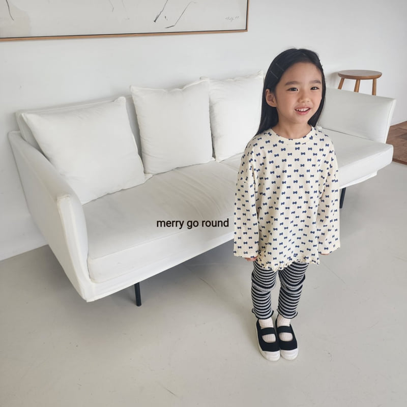 Merry Go Round - Korean Children Fashion - #littlefashionista - Striped Leggings - 5