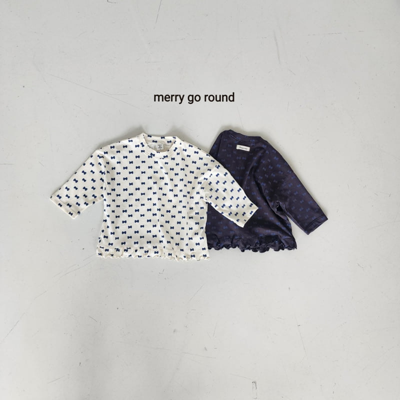 Merry Go Round - Korean Children Fashion - #littlefashionista - Ribbon Frill Long Tee