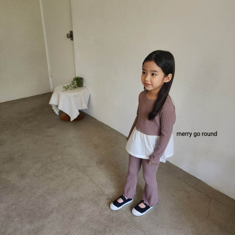 Merry Go Round - Korean Children Fashion - #littlefashionista - Ribbed Bootcut Set - 9