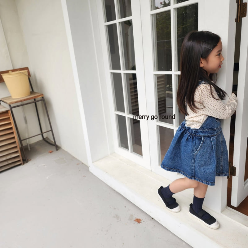 Merry Go Round - Korean Children Fashion - #littlefashionista - Denim Overall One-piece - 7