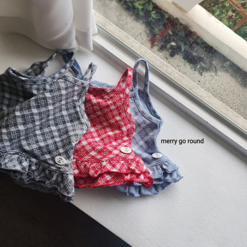 Merry Go Round - Korean Children Fashion - #magicofchildhood - Stretch Check Bustier