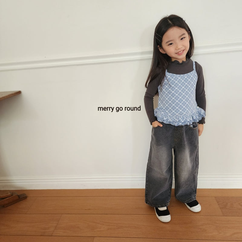 Merry Go Round - Korean Children Fashion - #magicofchildhood - Wide Denim Pants - 9