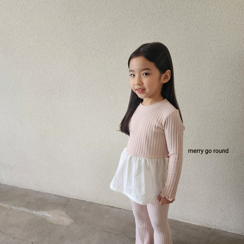 Merry Go Round - Korean Children Fashion - #magicofchildhood - Ribbed Bootcut Set - 10