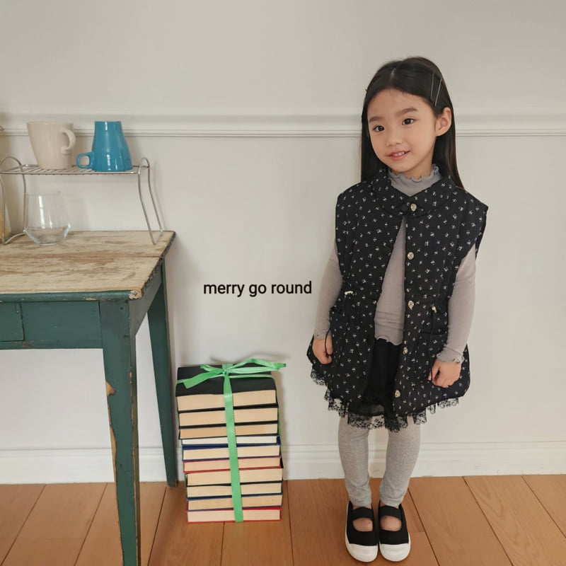 Merry Go Round - Korean Children Fashion - #minifashionista - Tiny Flower String Vest - 7