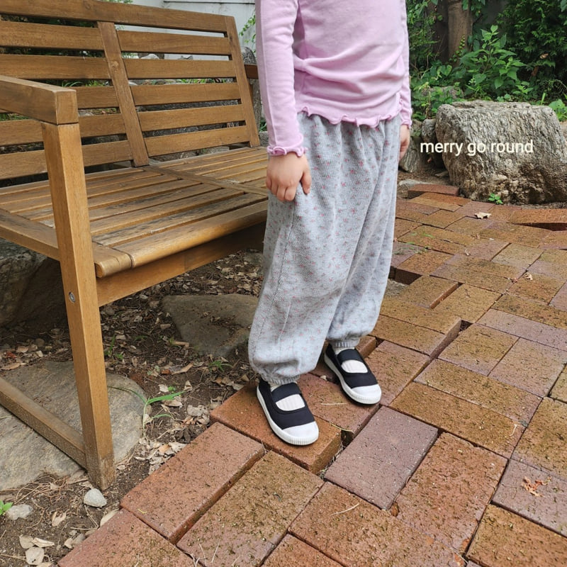 Merry Go Round - Korean Children Fashion - #minifashionista - Floral Jogger Pants - 3