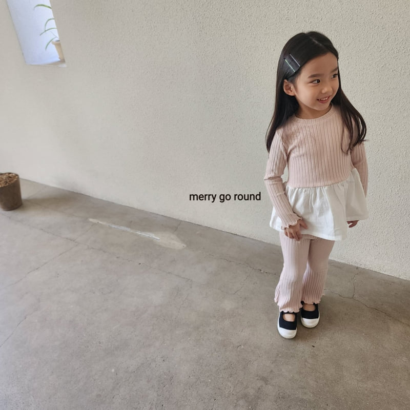 Merry Go Round - Korean Children Fashion - #minifashionista - Ribbed Bootcut Set - 11