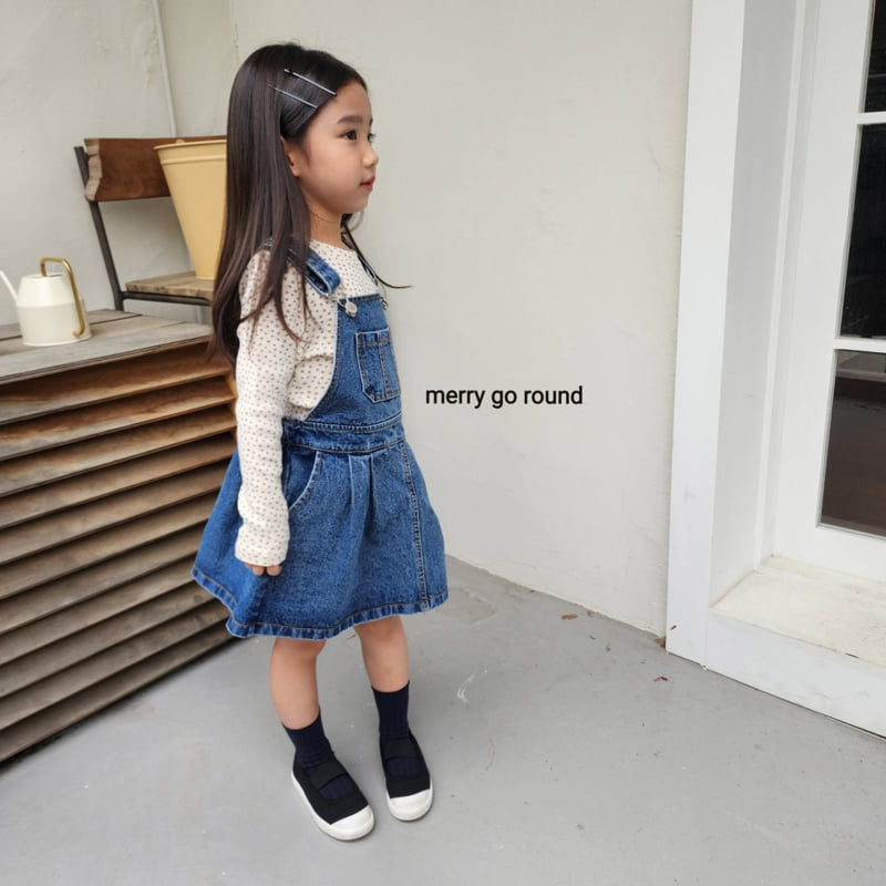 Merry Go Round - Korean Children Fashion - #minifashionista - Denim Overall One-piece - 9