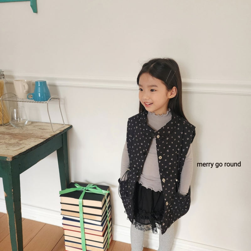 Merry Go Round - Korean Children Fashion - #prettylittlegirls - Tiny Flower String Vest - 8