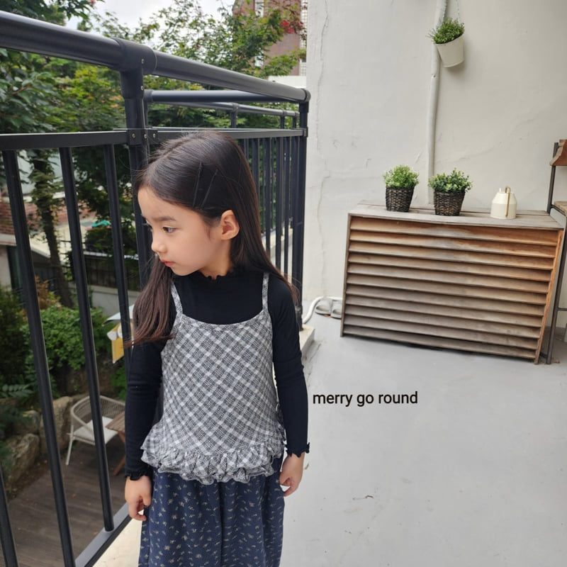Merry Go Round - Korean Children Fashion - #prettylittlegirls - Stretch Check Bustier - 3
