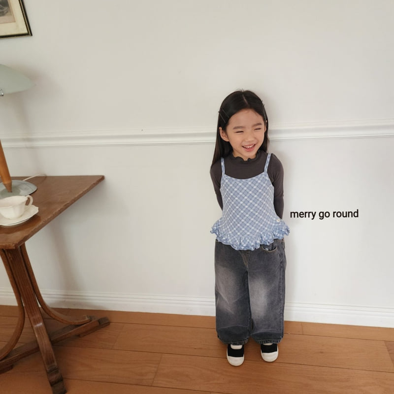 Merry Go Round - Korean Children Fashion - #prettylittlegirls - Wide Denim Pants - 11