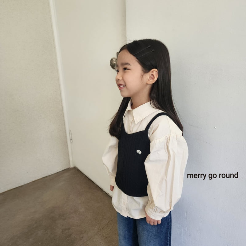 Merry Go Round - Korean Children Fashion - #prettylittlegirls - Collared Long Shirt - 6