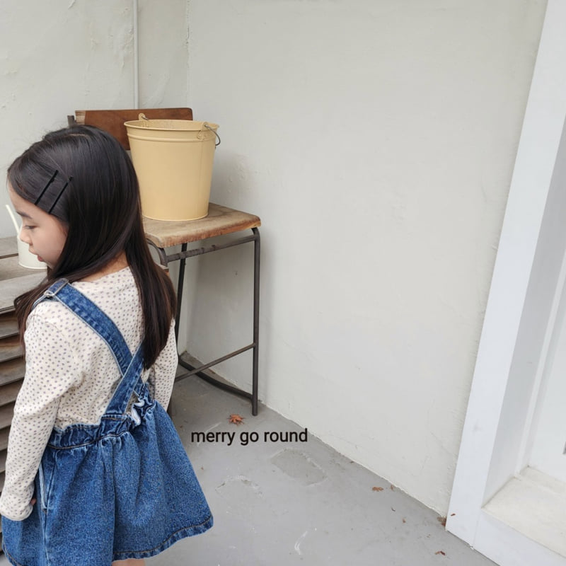Merry Go Round - Korean Children Fashion - #prettylittlegirls - Denim Overall One-piece - 10