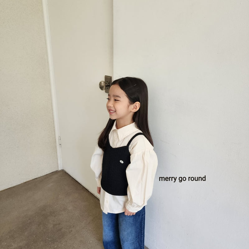 Merry Go Round - Korean Children Fashion - #todddlerfashion - Collared Long Shirt - 7