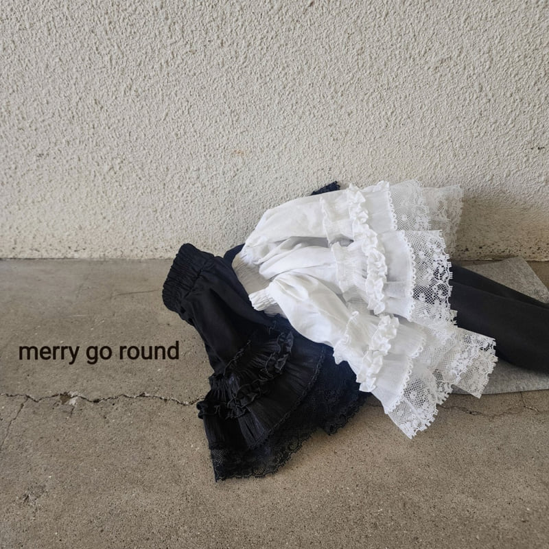 Merry Go Round - Korean Children Fashion - #todddlerfashion - Lace Skirt Leggings