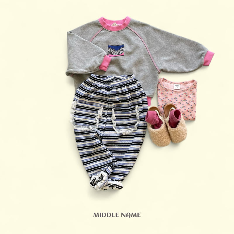 Middle Name - Korean Children Fashion - #Kfashion4kids - Colorblock Raglan Sweatshirt - 7