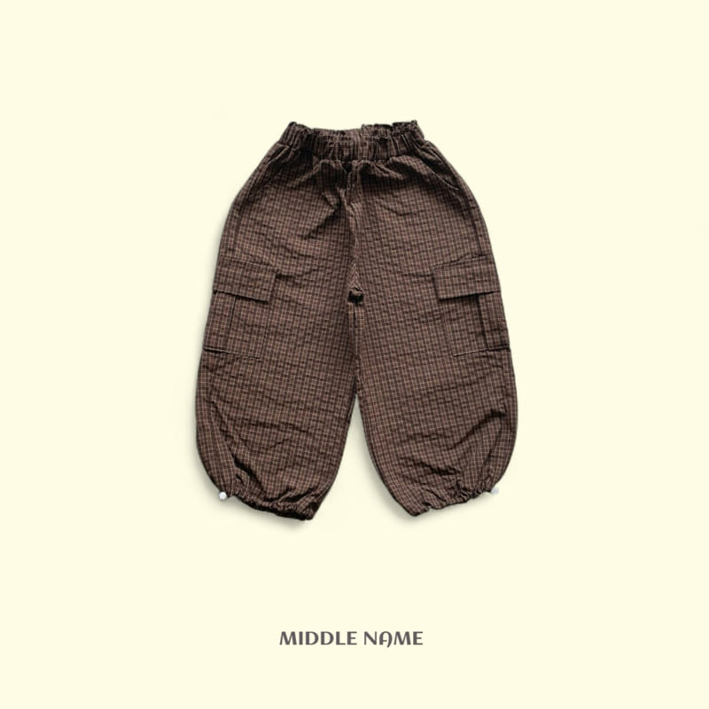 Middle Name - Korean Children Fashion - #Kfashion4kids - Embossed Check Cargo Pants - 2