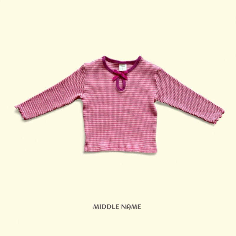 Middle Name - Korean Children Fashion - #childofig - Ribbon Stripe Tee - 2