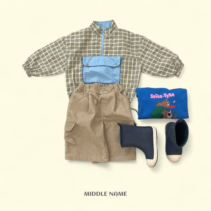 Middle Name - Korean Children Fashion - #childofig - Check Windbreaker Anorak - 4