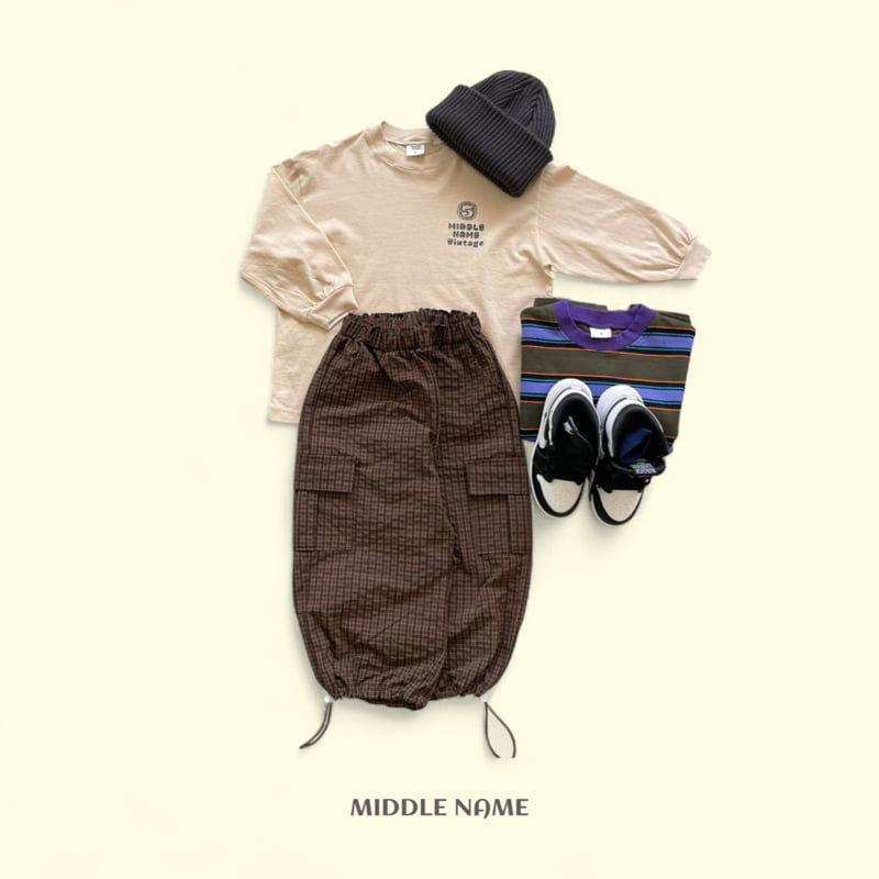Middle Name - Korean Children Fashion - #childofig - Embossed Check Cargo Pants - 10