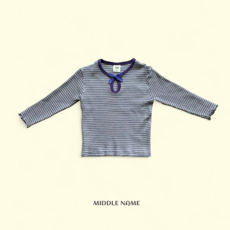 Middle Name - Korean Children Fashion - #childrensboutique - Ribbon Stripe Tee - 3
