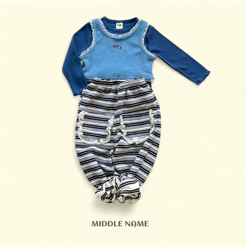 Middle Name - Korean Children Fashion - #childofig - Stripe Lace Pants - 4